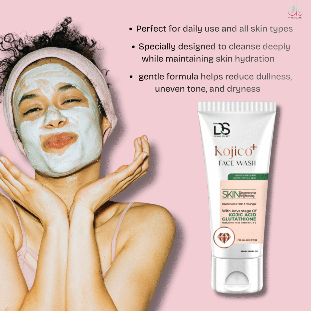 Best Face wash available, enriched with kojic acid , hyaluronic acid and Glutathione